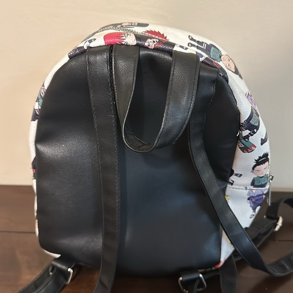Naruto Shippuden Allover Chibi Character Faux Leather Mini Backpack Tote Bag - Picture 3 of 6